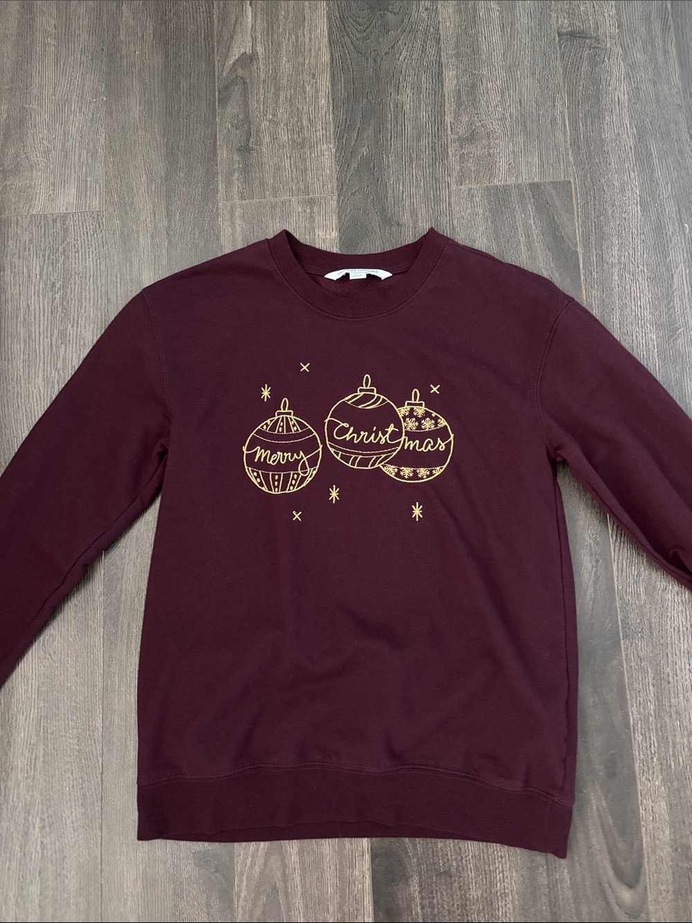 Women's Burgundy Christmas Sweater - Picture 2 of 11
